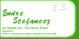 endre stefanecz business card